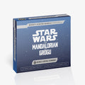 The Bounty Hunter Bundle Collector's Box is blue colored. On the front it says Star Wars, The Mandolorian and Grogu.