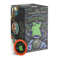 The front of the Bones Coffee Company Mudslide Boogie 12 Count Bones Cups box inspired by Disney Tim Burton’s The Nightmare Before Christmas. Its flavor is mudslide and has Oogie Boogie on its art.