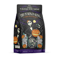 The front of a 12 ounce bag of Bones Coffee Company The Pumpkin King coffee inspired by Disney Tim Burton’s The Nightmare Before Christmas. Its flavor is pumpkin pecan praline and it has Jack Skellington on the art.